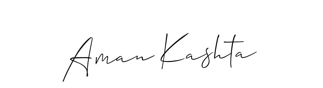 Aman Kashta stylish signature style. Best Handwritten Sign (Allison_Script) for my name. Handwritten Signature Collection Ideas for my name Aman Kashta. Aman Kashta signature style 2 images and pictures png