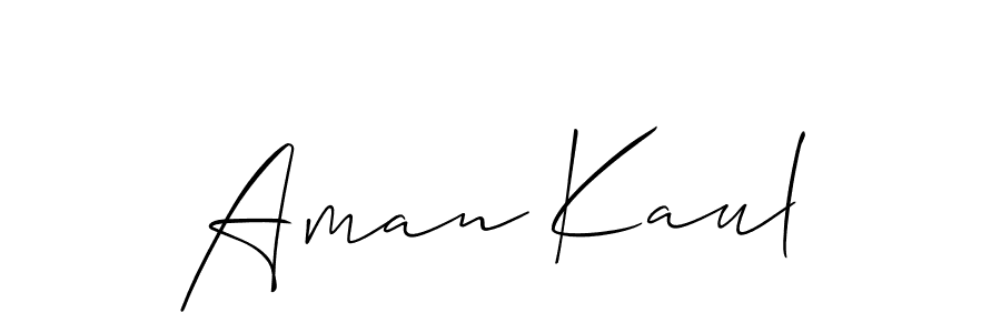 Also we have Aman Kaul name is the best signature style. Create professional handwritten signature collection using Allison_Script autograph style. Aman Kaul signature style 2 images and pictures png