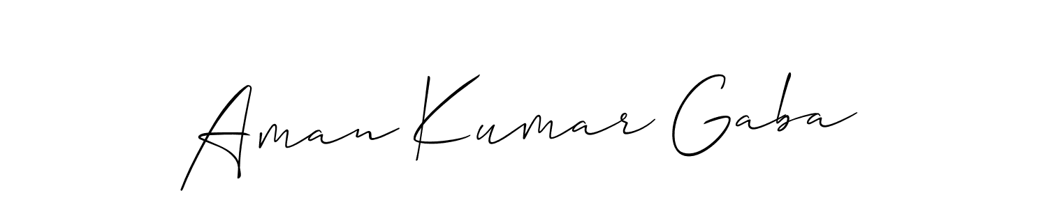 Create a beautiful signature design for name Aman Kumar Gaba. With this signature (Allison_Script) fonts, you can make a handwritten signature for free. Aman Kumar Gaba signature style 2 images and pictures png