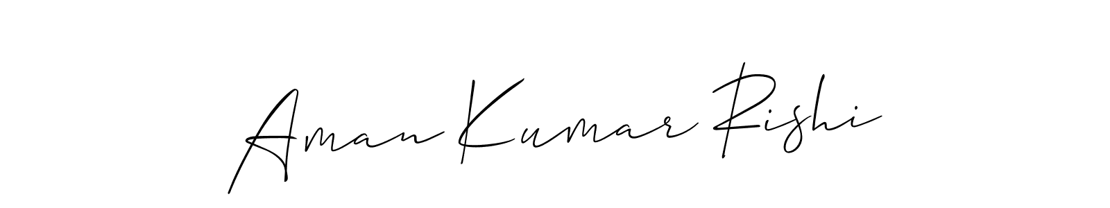 Create a beautiful signature design for name Aman Kumar Rishi. With this signature (Allison_Script) fonts, you can make a handwritten signature for free. Aman Kumar Rishi signature style 2 images and pictures png