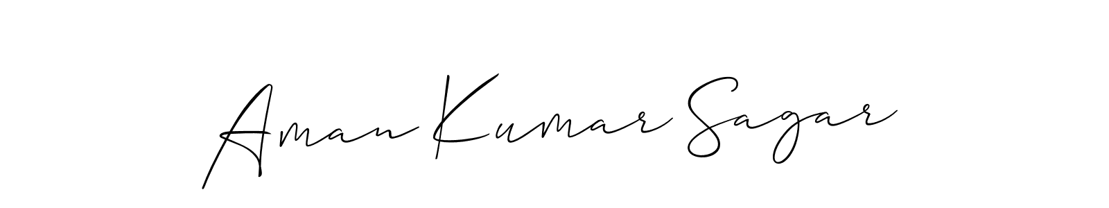 Use a signature maker to create a handwritten signature online. With this signature software, you can design (Allison_Script) your own signature for name Aman Kumar Sagar. Aman Kumar Sagar signature style 2 images and pictures png