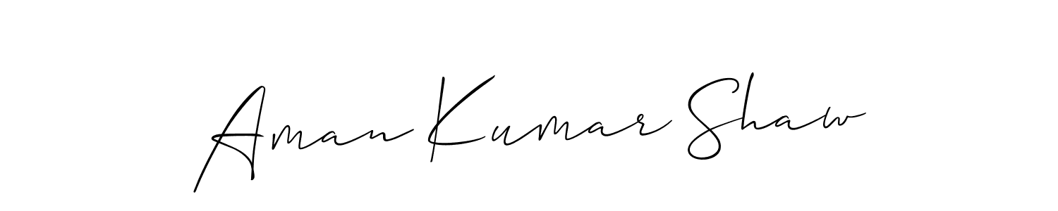 The best way (Allison_Script) to make a short signature is to pick only two or three words in your name. The name Aman Kumar Shaw include a total of six letters. For converting this name. Aman Kumar Shaw signature style 2 images and pictures png