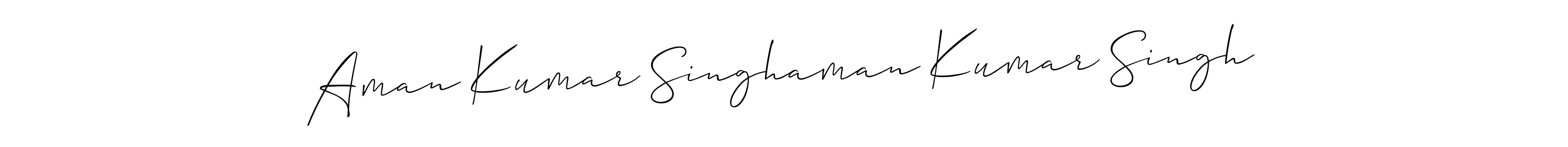 How to make Aman Kumar Singhaman Kumar Singh signature? Allison_Script is a professional autograph style. Create handwritten signature for Aman Kumar Singhaman Kumar Singh name. Aman Kumar Singhaman Kumar Singh signature style 2 images and pictures png