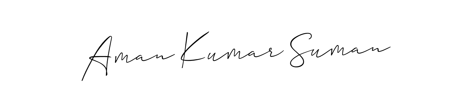 if you are searching for the best signature style for your name Aman Kumar Suman. so please give up your signature search. here we have designed multiple signature styles  using Allison_Script. Aman Kumar Suman signature style 2 images and pictures png