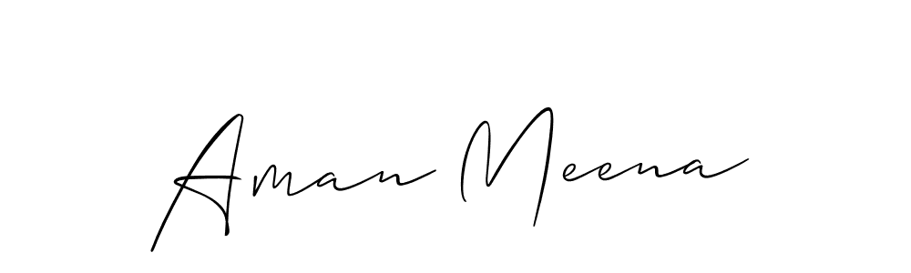 It looks lik you need a new signature style for name Aman Meena. Design unique handwritten (Allison_Script) signature with our free signature maker in just a few clicks. Aman Meena signature style 2 images and pictures png