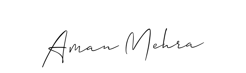 Similarly Allison_Script is the best handwritten signature design. Signature creator online .You can use it as an online autograph creator for name Aman Mehra. Aman Mehra signature style 2 images and pictures png