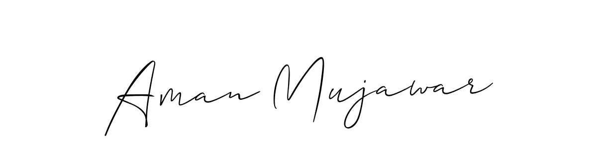 Also You can easily find your signature by using the search form. We will create Aman Mujawar name handwritten signature images for you free of cost using Allison_Script sign style. Aman Mujawar signature style 2 images and pictures png