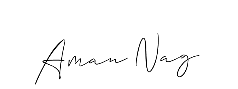 Make a short Aman Nag signature style. Manage your documents anywhere anytime using Allison_Script. Create and add eSignatures, submit forms, share and send files easily. Aman Nag signature style 2 images and pictures png