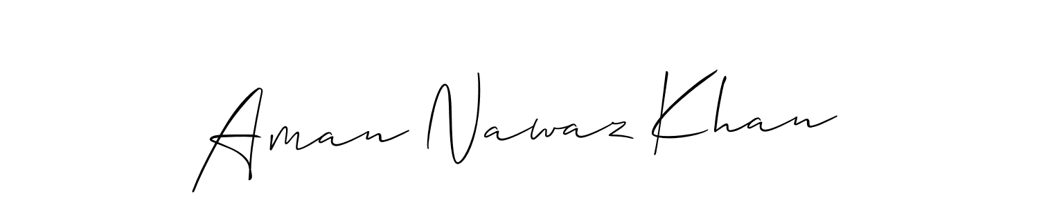 How to make Aman Nawaz Khan name signature. Use Allison_Script style for creating short signs online. This is the latest handwritten sign. Aman Nawaz Khan signature style 2 images and pictures png