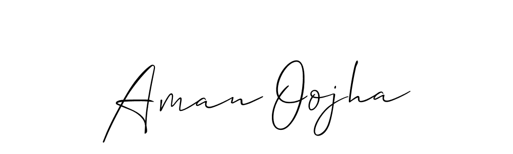 if you are searching for the best signature style for your name Aman Oojha. so please give up your signature search. here we have designed multiple signature styles  using Allison_Script. Aman Oojha signature style 2 images and pictures png