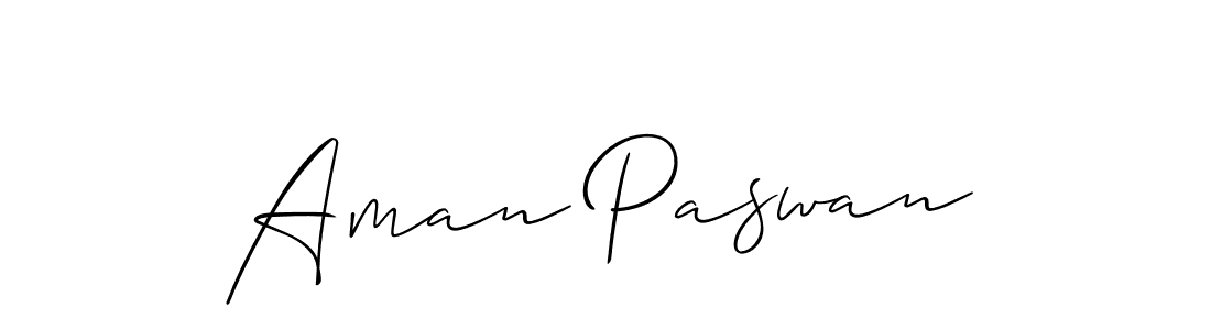 Allison_Script is a professional signature style that is perfect for those who want to add a touch of class to their signature. It is also a great choice for those who want to make their signature more unique. Get Aman Paswan name to fancy signature for free. Aman Paswan signature style 2 images and pictures png