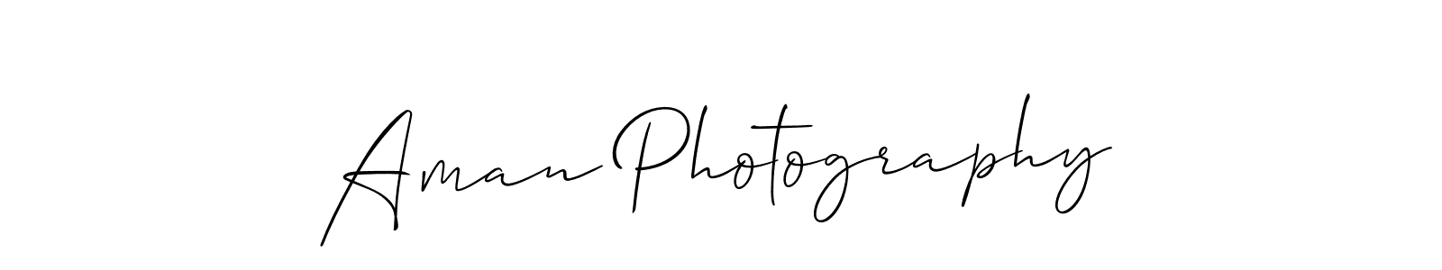 How to make Aman Photography signature? Allison_Script is a professional autograph style. Create handwritten signature for Aman Photography name. Aman Photography signature style 2 images and pictures png