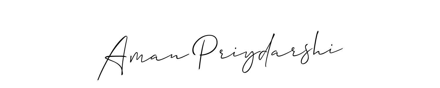Design your own signature with our free online signature maker. With this signature software, you can create a handwritten (Allison_Script) signature for name Aman Priydarshi. Aman Priydarshi signature style 2 images and pictures png
