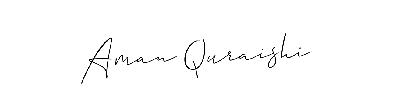 Create a beautiful signature design for name Aman Quraishi. With this signature (Allison_Script) fonts, you can make a handwritten signature for free. Aman Quraishi signature style 2 images and pictures png