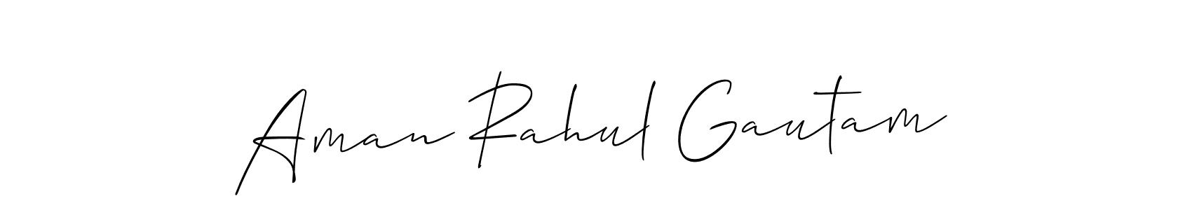 Also we have Aman Rahul Gautam name is the best signature style. Create professional handwritten signature collection using Allison_Script autograph style. Aman Rahul Gautam signature style 2 images and pictures png