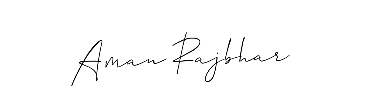 The best way (Allison_Script) to make a short signature is to pick only two or three words in your name. The name Aman Rajbhar include a total of six letters. For converting this name. Aman Rajbhar signature style 2 images and pictures png