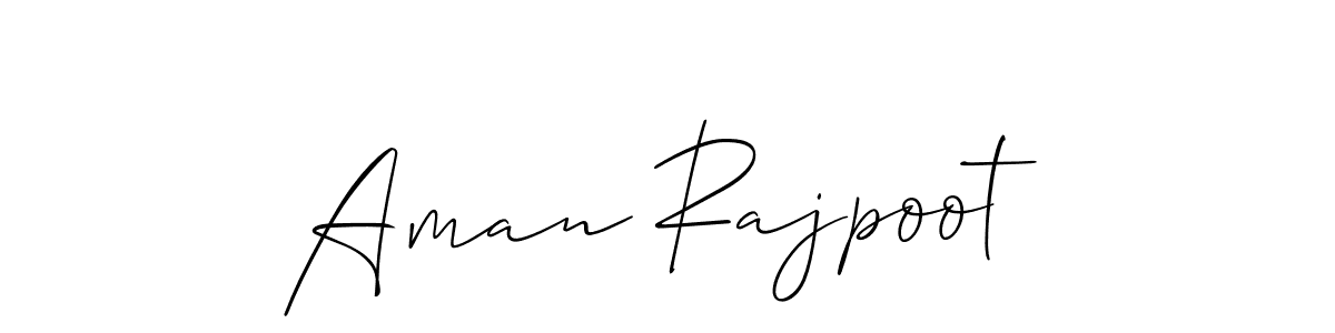 It looks lik you need a new signature style for name Aman Rajpoot. Design unique handwritten (Allison_Script) signature with our free signature maker in just a few clicks. Aman Rajpoot signature style 2 images and pictures png