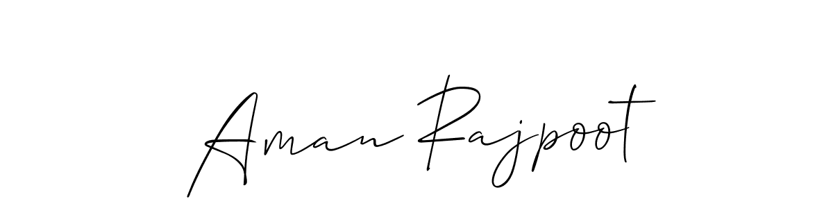 It looks lik you need a new signature style for name Aman Rajpoot. Design unique handwritten (Allison_Script) signature with our free signature maker in just a few clicks. Aman Rajpoot signature style 2 images and pictures png