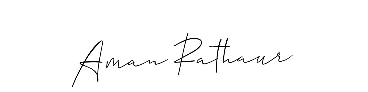 Also we have Aman Rathaur name is the best signature style. Create professional handwritten signature collection using Allison_Script autograph style. Aman Rathaur signature style 2 images and pictures png