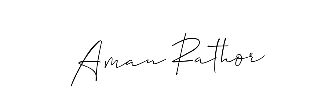 The best way (Allison_Script) to make a short signature is to pick only two or three words in your name. The name Aman Rathor include a total of six letters. For converting this name. Aman Rathor signature style 2 images and pictures png