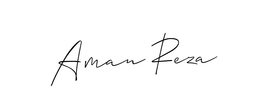 Make a beautiful signature design for name Aman Reza. With this signature (Allison_Script) style, you can create a handwritten signature for free. Aman Reza signature style 2 images and pictures png