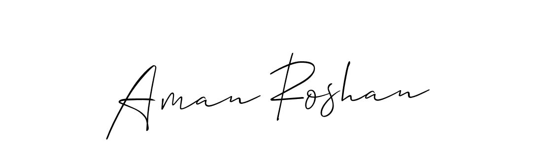 Design your own signature with our free online signature maker. With this signature software, you can create a handwritten (Allison_Script) signature for name Aman Roshan. Aman Roshan signature style 2 images and pictures png