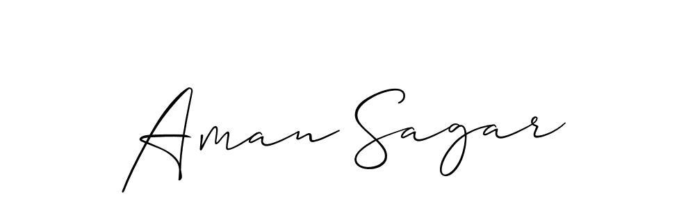 Also we have Aman Sagar name is the best signature style. Create professional handwritten signature collection using Allison_Script autograph style. Aman Sagar signature style 2 images and pictures png