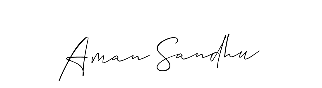 The best way (Allison_Script) to make a short signature is to pick only two or three words in your name. The name Aman Sandhu include a total of six letters. For converting this name. Aman Sandhu signature style 2 images and pictures png