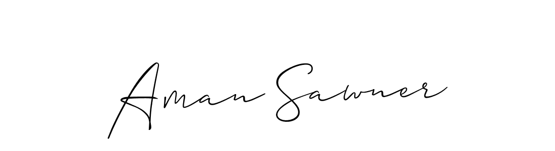 Create a beautiful signature design for name Aman Sawner. With this signature (Allison_Script) fonts, you can make a handwritten signature for free. Aman Sawner signature style 2 images and pictures png