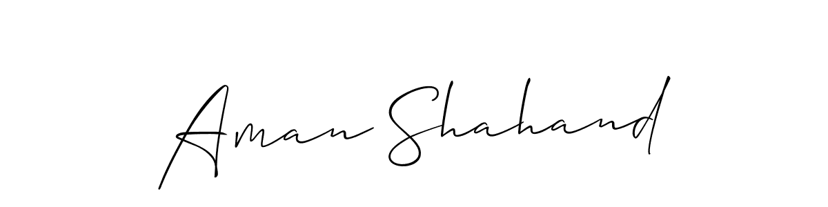 Also You can easily find your signature by using the search form. We will create Aman Shahand name handwritten signature images for you free of cost using Allison_Script sign style. Aman Shahand signature style 2 images and pictures png