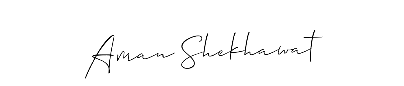 You should practise on your own different ways (Allison_Script) to write your name (Aman Shekhawat) in signature. don't let someone else do it for you. Aman Shekhawat signature style 2 images and pictures png