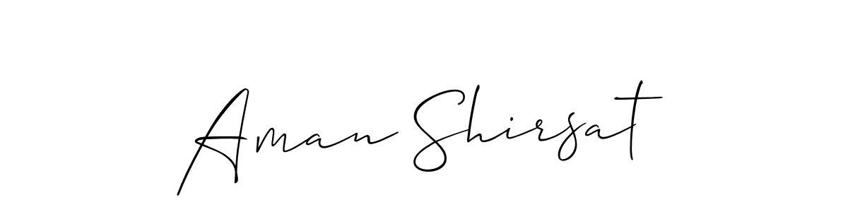 Similarly Allison_Script is the best handwritten signature design. Signature creator online .You can use it as an online autograph creator for name Aman Shirsat. Aman Shirsat signature style 2 images and pictures png