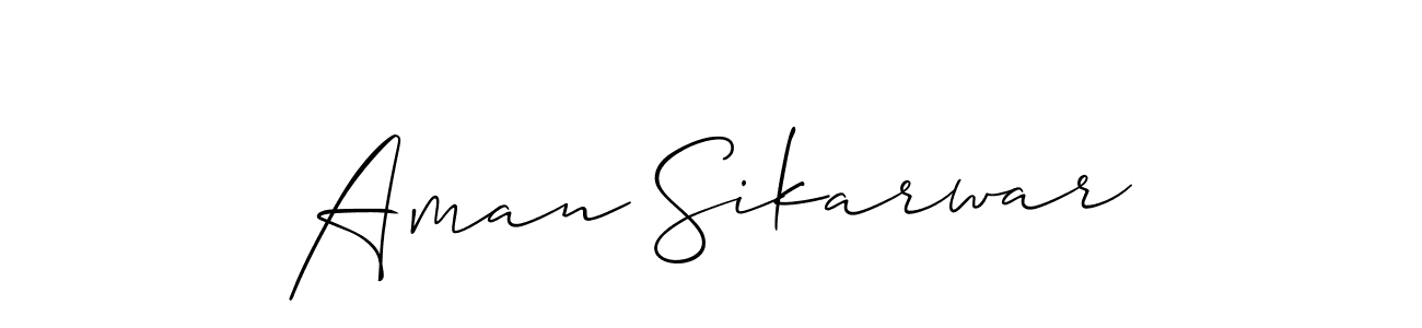 Also we have Aman Sikarwar name is the best signature style. Create professional handwritten signature collection using Allison_Script autograph style. Aman Sikarwar signature style 2 images and pictures png