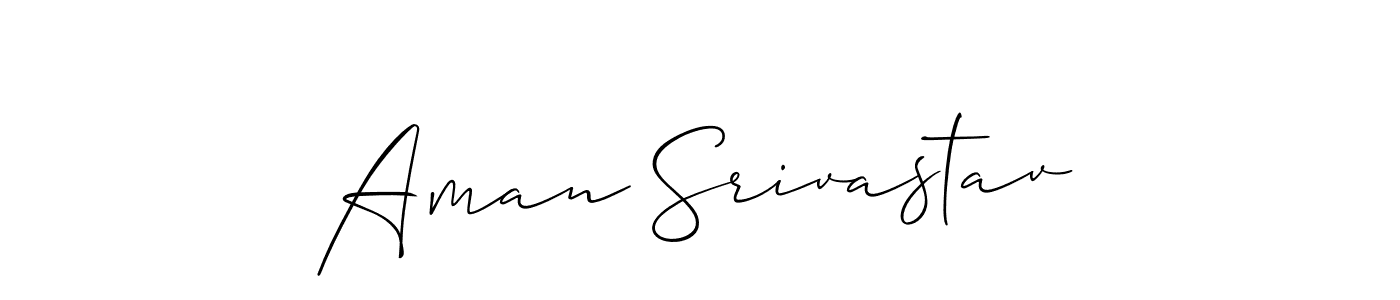 Design your own signature with our free online signature maker. With this signature software, you can create a handwritten (Allison_Script) signature for name Aman Srivastav. Aman Srivastav signature style 2 images and pictures png