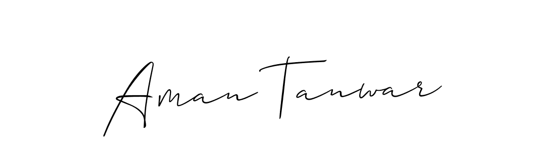 How to make Aman Tanwar signature? Allison_Script is a professional autograph style. Create handwritten signature for Aman Tanwar name. Aman Tanwar signature style 2 images and pictures png