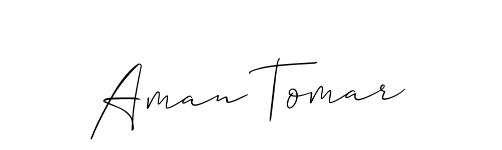 The best way (Allison_Script) to make a short signature is to pick only two or three words in your name. The name Aman Tomar include a total of six letters. For converting this name. Aman Tomar signature style 2 images and pictures png