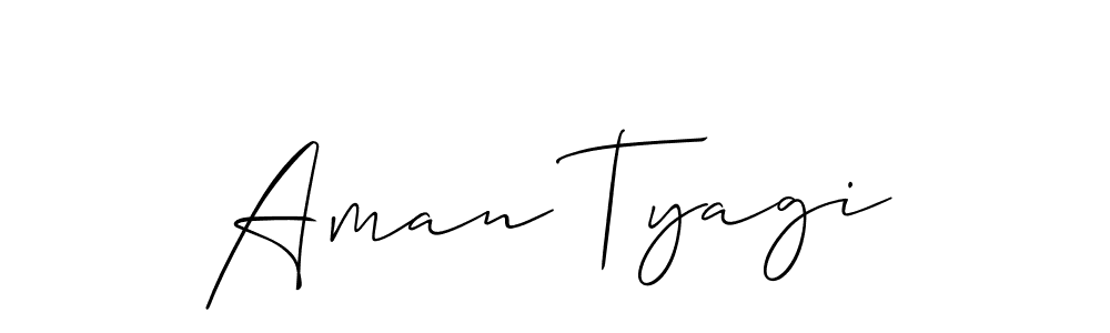 Design your own signature with our free online signature maker. With this signature software, you can create a handwritten (Allison_Script) signature for name Aman Tyagi. Aman Tyagi signature style 2 images and pictures png