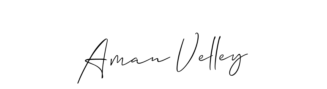 Also we have Aman Velley name is the best signature style. Create professional handwritten signature collection using Allison_Script autograph style. Aman Velley signature style 2 images and pictures png