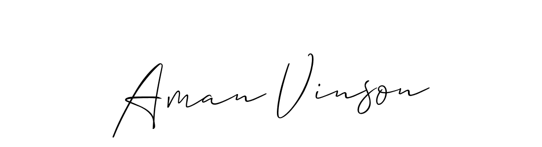 Check out images of Autograph of Aman Vinson name. Actor Aman Vinson Signature Style. Allison_Script is a professional sign style online. Aman Vinson signature style 2 images and pictures png