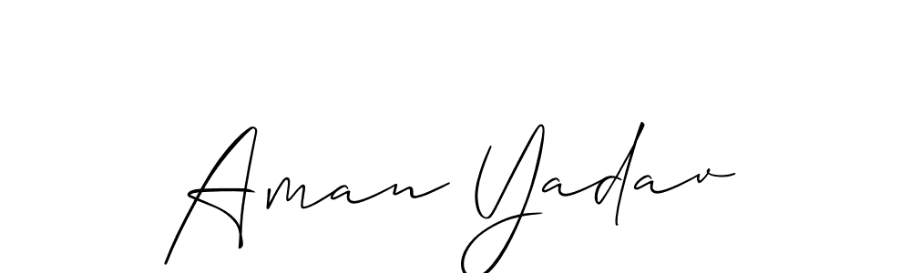 Design your own signature with our free online signature maker. With this signature software, you can create a handwritten (Allison_Script) signature for name Aman Yadav. Aman Yadav signature style 2 images and pictures png