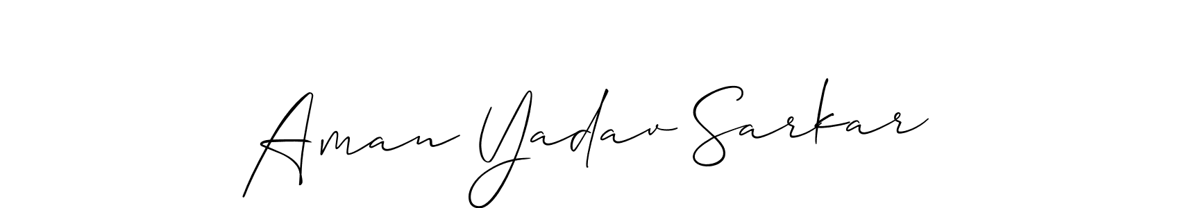 How to make Aman Yadav Sarkar signature? Allison_Script is a professional autograph style. Create handwritten signature for Aman Yadav Sarkar name. Aman Yadav Sarkar signature style 2 images and pictures png