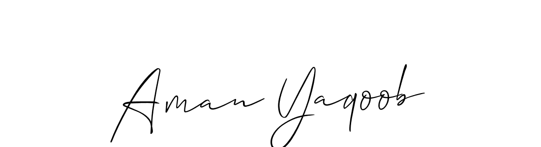 Once you've used our free online signature maker to create your best signature Allison_Script style, it's time to enjoy all of the benefits that Aman Yaqoob name signing documents. Aman Yaqoob signature style 2 images and pictures png