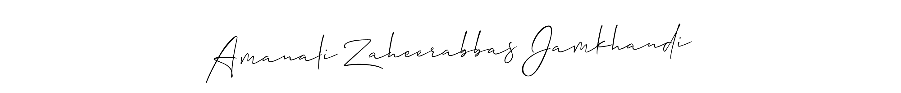 Amanali Zaheerabbas Jamkhandi stylish signature style. Best Handwritten Sign (Allison_Script) for my name. Handwritten Signature Collection Ideas for my name Amanali Zaheerabbas Jamkhandi. Amanali Zaheerabbas Jamkhandi signature style 2 images and pictures png