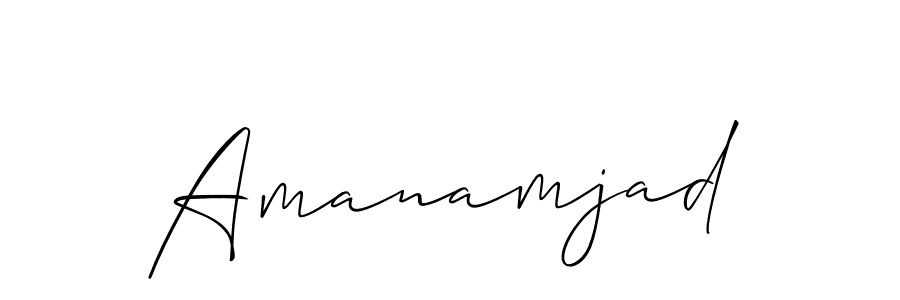 Create a beautiful signature design for name Amanamjad. With this signature (Allison_Script) fonts, you can make a handwritten signature for free. Amanamjad signature style 2 images and pictures png