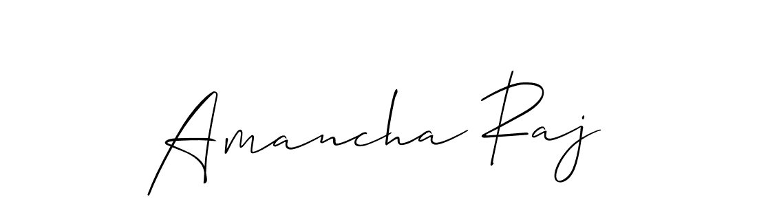 It looks lik you need a new signature style for name Amancha Raj. Design unique handwritten (Allison_Script) signature with our free signature maker in just a few clicks. Amancha Raj signature style 2 images and pictures png