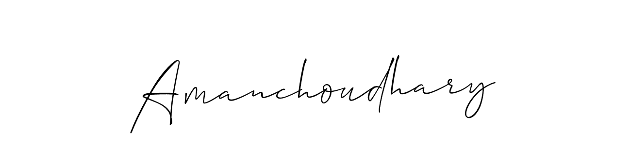 if you are searching for the best signature style for your name Amanchoudhary. so please give up your signature search. here we have designed multiple signature styles  using Allison_Script. Amanchoudhary signature style 2 images and pictures png