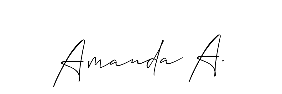 Allison_Script is a professional signature style that is perfect for those who want to add a touch of class to their signature. It is also a great choice for those who want to make their signature more unique. Get Amanda A. name to fancy signature for free. Amanda A. signature style 2 images and pictures png