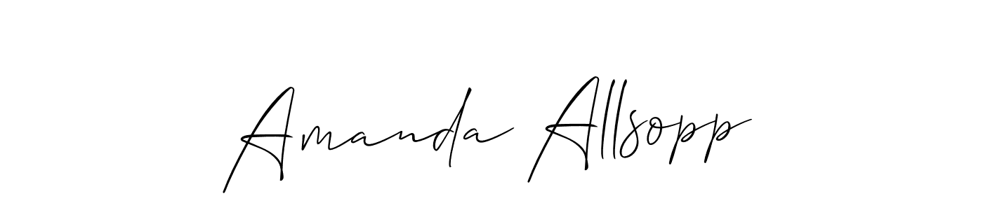 Amanda Allsopp stylish signature style. Best Handwritten Sign (Allison_Script) for my name. Handwritten Signature Collection Ideas for my name Amanda Allsopp. Amanda Allsopp signature style 2 images and pictures png