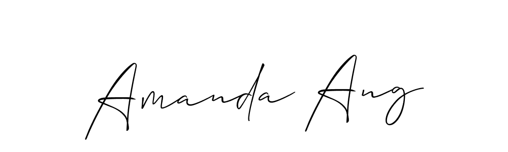 Make a short Amanda Ang signature style. Manage your documents anywhere anytime using Allison_Script. Create and add eSignatures, submit forms, share and send files easily. Amanda Ang signature style 2 images and pictures png