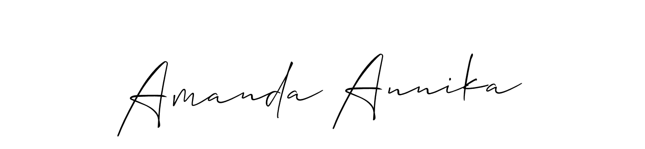 if you are searching for the best signature style for your name Amanda Annika. so please give up your signature search. here we have designed multiple signature styles  using Allison_Script. Amanda Annika signature style 2 images and pictures png
